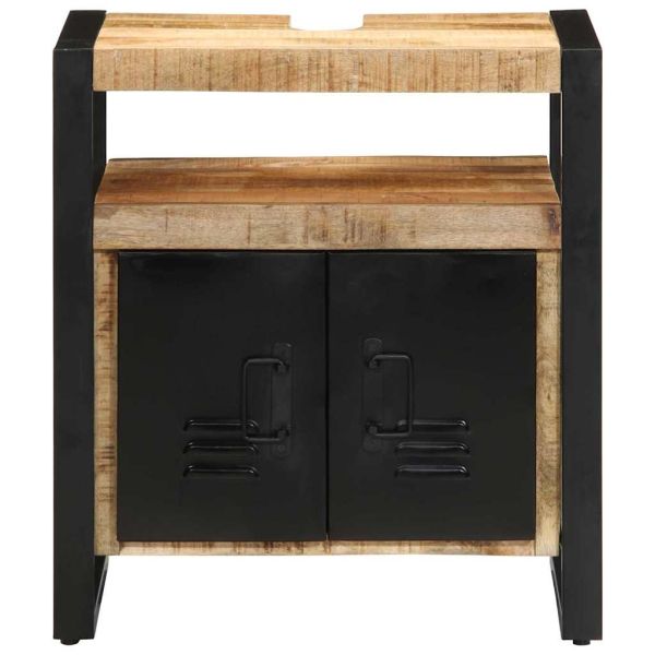 Шкаф за баня Кафяво 55 x 35 x 60 см Масивна дървесина от манго