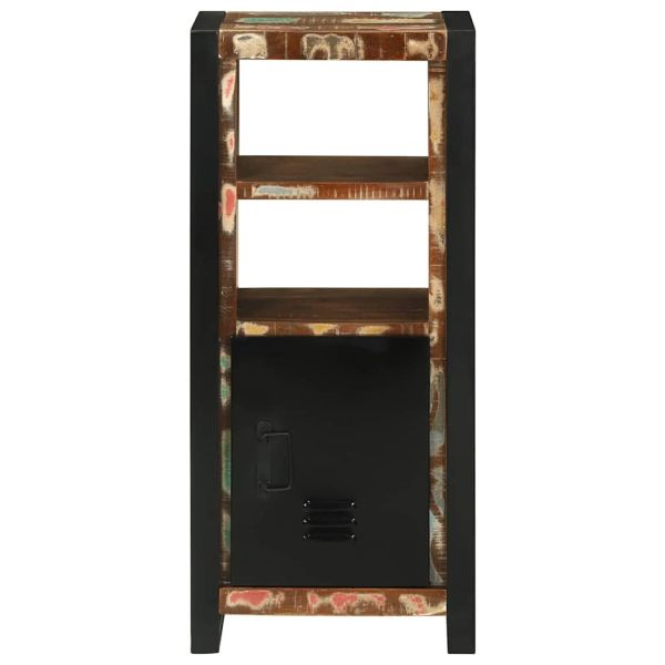 Шкаф за баня с рафт Кафяво Масивна регенерирана дървесина