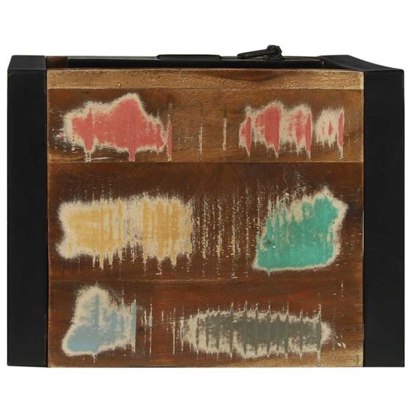 Шкаф за баня с рафт Кафяво Масивна регенерирана дървесина