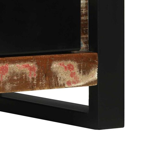 Шкаф за баня с рафт Кафяво Масивна регенерирана дървесина