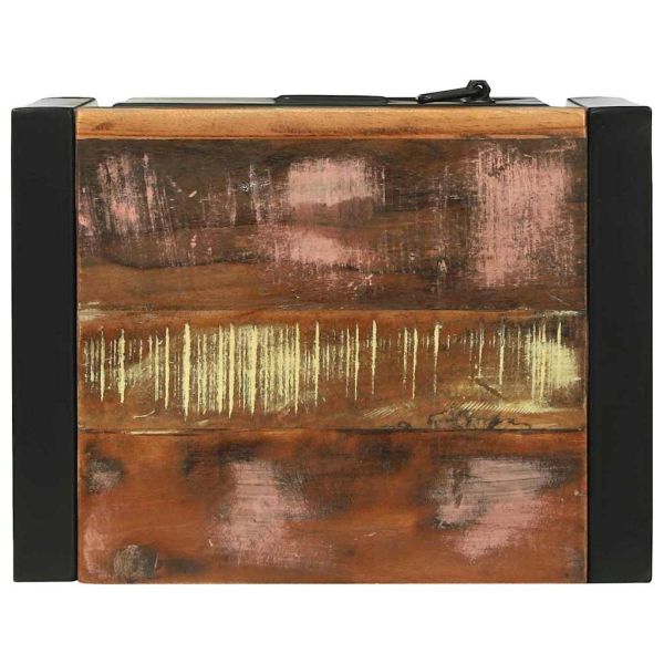 Банен шкаф със съхранение Кафяво Масивна регенерирана дървесина