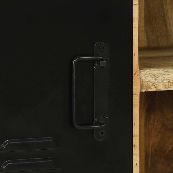 Шкаф за пейка Кафяво Масивна дървесина от манго