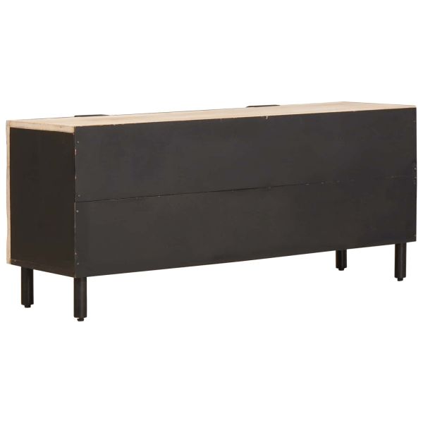 ТВ шкаф с рафт с врата Финал на бяло измиване 105 x 33 x 46 см