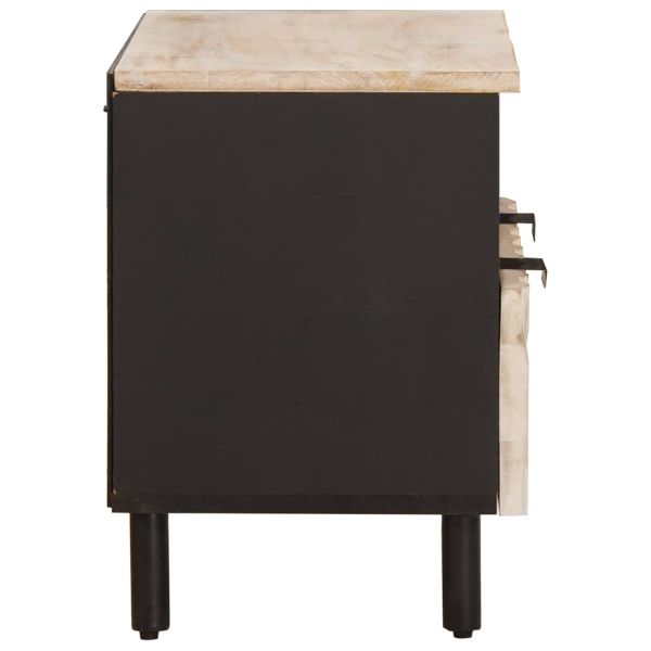 ТВ шкаф с чекмедже Финал на бяло измиване 70 x 33,5 x 46 см