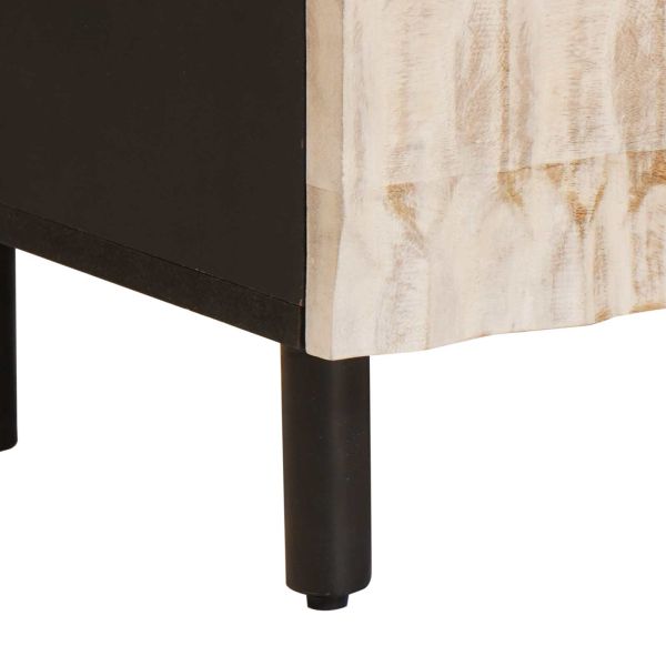 ТВ шкаф с чекмедже Финал на бяло измиване 70 x 33,5 x 46 см