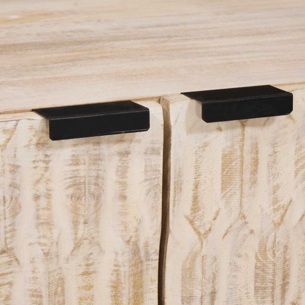 Масичка за кафе Бяло 80 x 50 x 40 cm Солидно мангово дърво