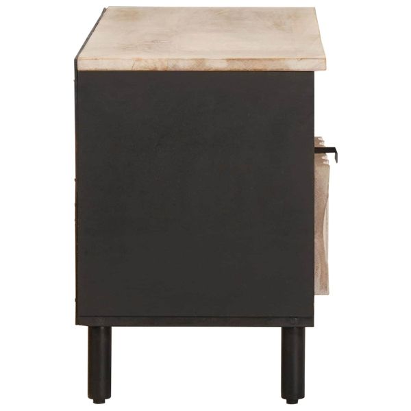 ТВ шкаф с чекмедже Финал на бяло измиване 100 x 33,5 x 46 см