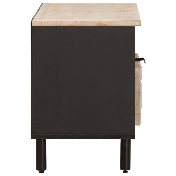 ТВ шкаф с чекмедже Финал на бяло измиване 80 x 33,5 x 46 см