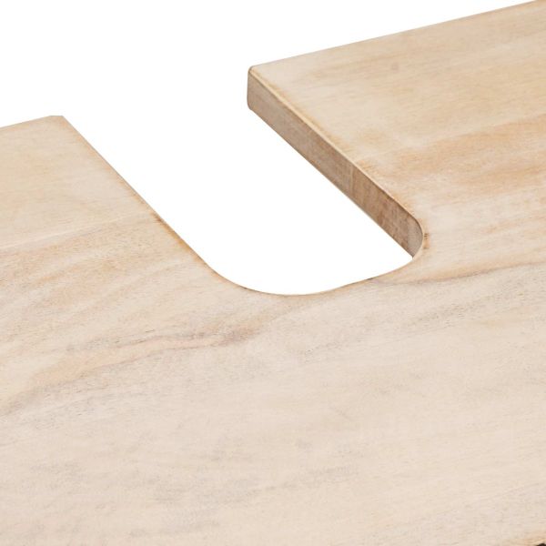 Шкаф за мивка в баня Едноцветен Бяло