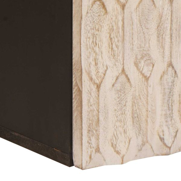 Окачен шкаф за баня Геометричен Бяло