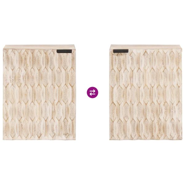 Окачен шкаф за баня Геометричен Бяло