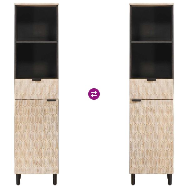 Шкаф за баня Едноцветен Бяло