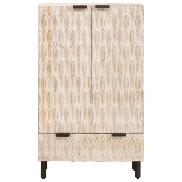 Висок шкаф Едноцветен Финал на бяло измиване