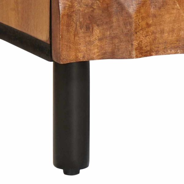 Нощен шкаф Кафяво 40 x 33,5 x 46 см Солидно мангово дърво