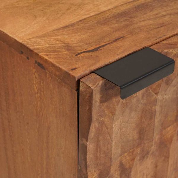 Нощен шкаф 2 pcs Кафяво 40 x 33,5 x 46 см Солидно мангово дърво