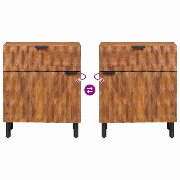 Нощен шкаф Кафяво 50 x 33 x 60 см Солидно мангово дърво