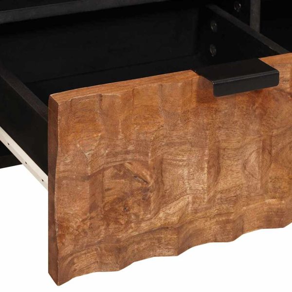 ТВ шкаф с чекмедже Финал на кафяво акацие 100 x 33,5 x 46 см