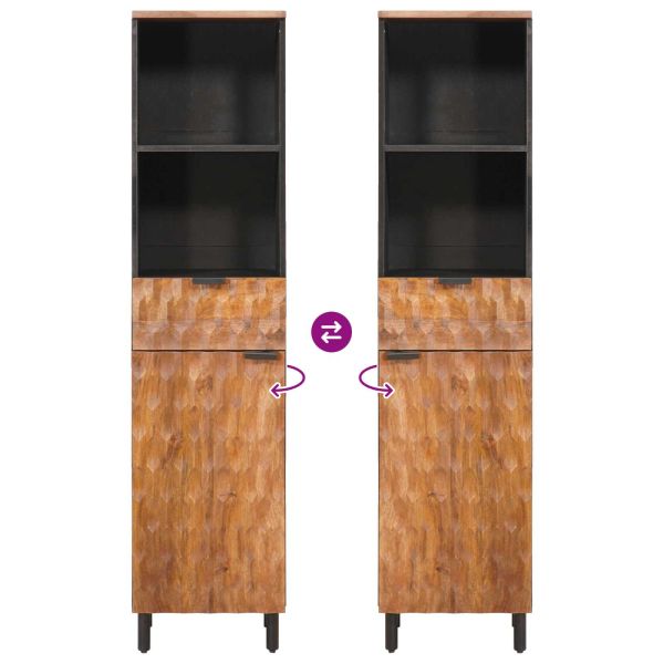 Шкаф за баня Едноцветен Кафяво