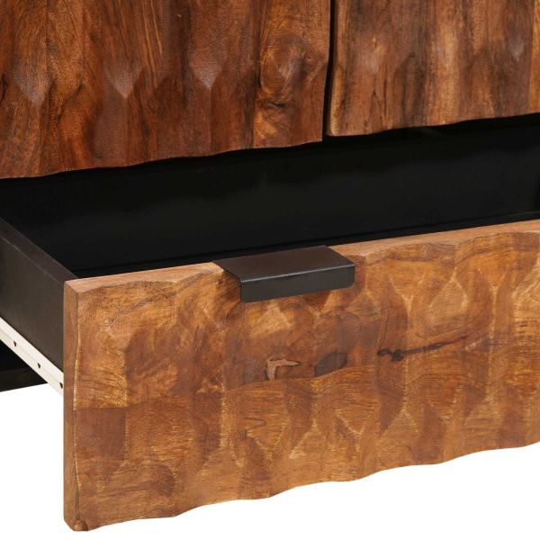 Висок шкаф Едноцветен Финал на кафяво акацие