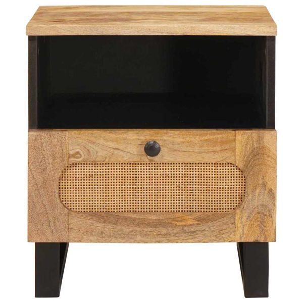 Нощен шкаф Естествен 40 x 33 x 46 см Солидно мангово дърво