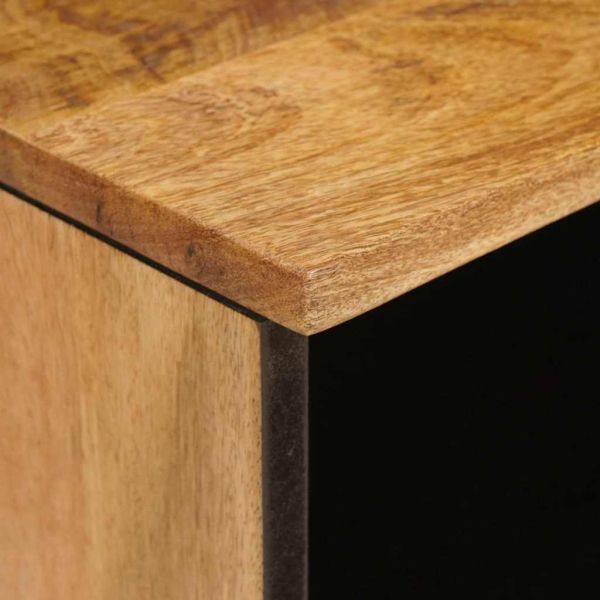 ТВ шкаф с рафт Кафяво 100 x 33,5 x 46 см Солидно мангово дърво