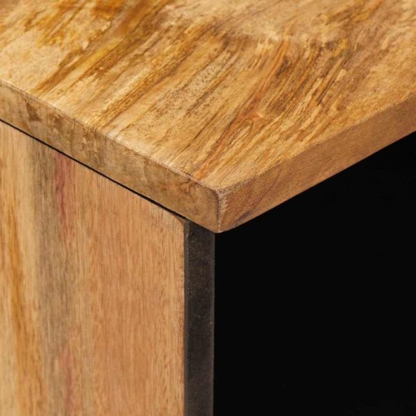 ТВ шкаф с рафт Кафяво 100 x 33,5 x 46 см Солидно мангово дърво