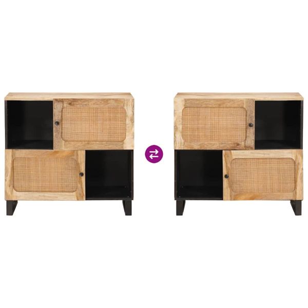 Служебен шкаф Кафяво 80 x 33,5 x 75 см Солидно мангово дърво