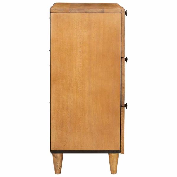 Служебен шкаф Светлокафяво 60 x 33 x 75 cm мангово дърво масив