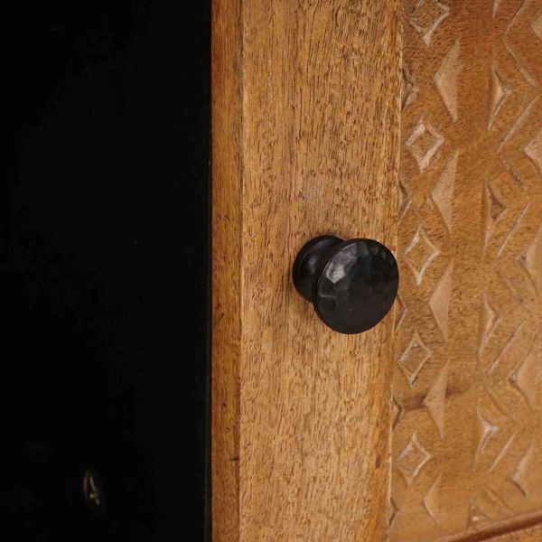 Масичка за кафе с рафт с врата Светло кафяво 80 x 50 x 40 cm