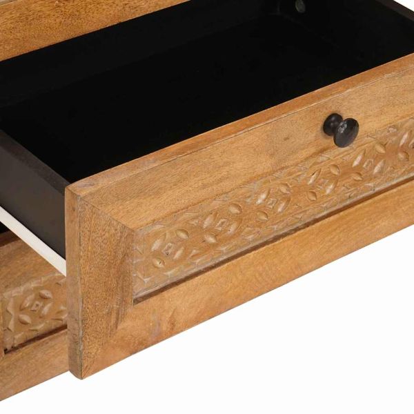 Нощен шкаф с чекмедже Светло кафяво 50 x 33 x 62 см