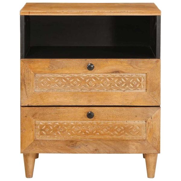 Нощен шкаф с чекмедже с рафт Светло кафяво 50 x 33 x 62 см