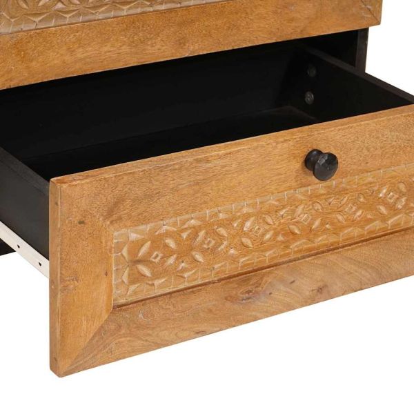 Нощен шкаф с чекмедже с рафт Светло кафяво 50 x 33 x 62 см