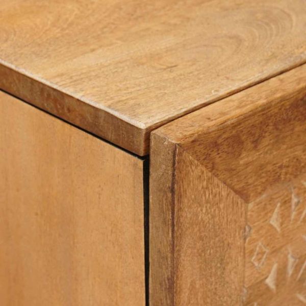 Висок шкаф Светлокафяво 40 x 33 x 110 см мангово дърво масив