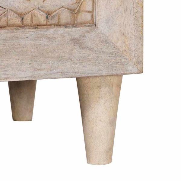 Нощен шкаф Бежово 50 x 33 x 62 см Масивна акациева дървесина