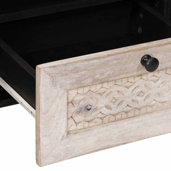 ТВ Единици с чекмедже Бяло 105 x 33 x 46 см Инженерно дърво