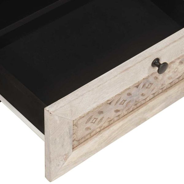 ТВ Единици с чекмедже Бяло 80 x 33 x 46 см Инженерно дърво