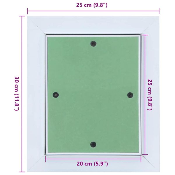 Ревизионен отвор Бяло 25 x 30 cm Алуминий и гипсокартон