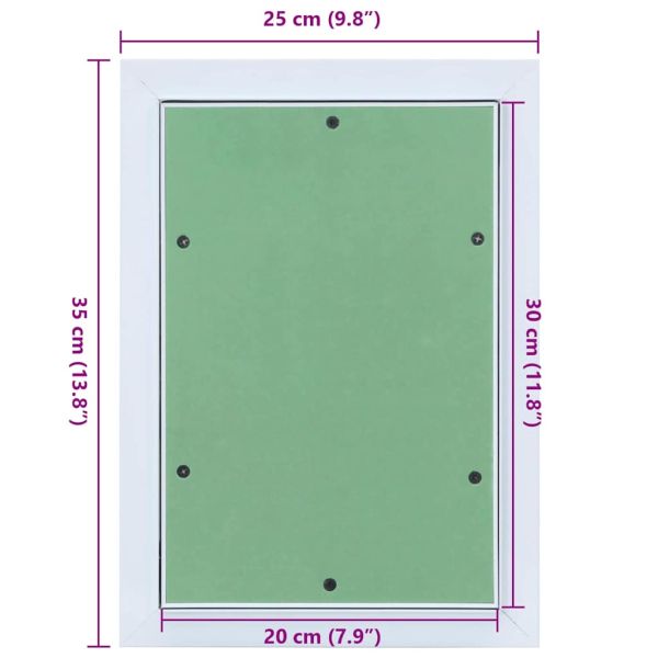 Ревизионен отвор Бяло 25 x 35 см Алуминий и гипсокартон
