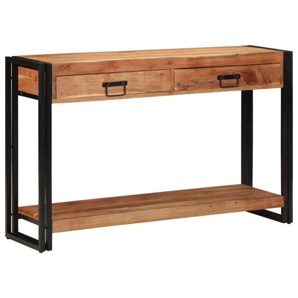 Конзолна маса Кафяво 120 x 33 x 75 см Солидно акациево дърво