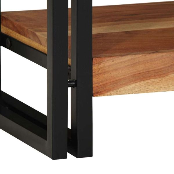 Конзолна маса Кафяво 120 x 33 x 75 см Солидно акациево дърво