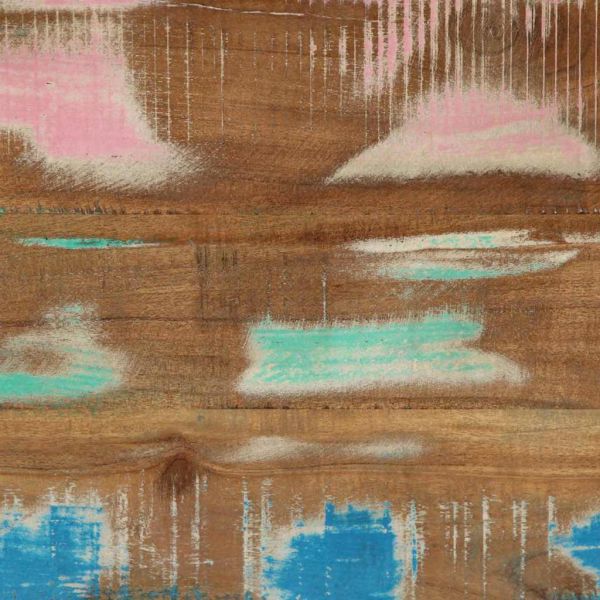 Закачалка за палта с рафт Кафяво Масивна регенерирана дървесина