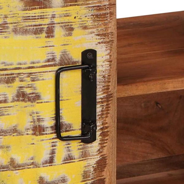 Шкаф за мивка за баня Масивна регенерирана дървесина и желязо