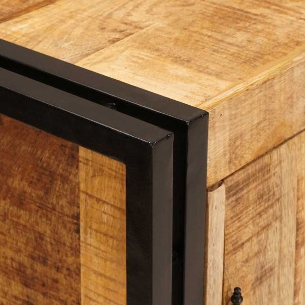 Нощен шкаф Кафяво 38 x 33 x 58 см Сурово мангоново дърво