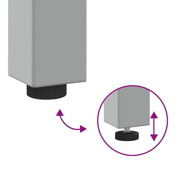 Работна маса Сив 100 x 55 x 85 см Прахово боядисана стомана