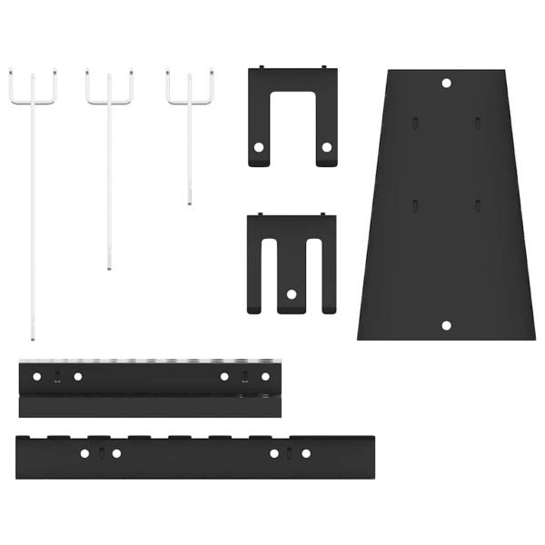 Ета за съхранение 2 pcs Сив 100 x 1 x 60 см