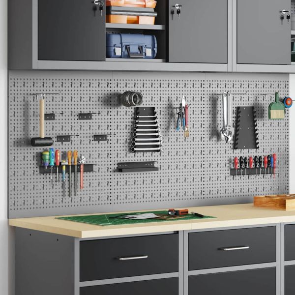 Ета за съхранение 3 pcs Сив 150 x 1 x 60 см