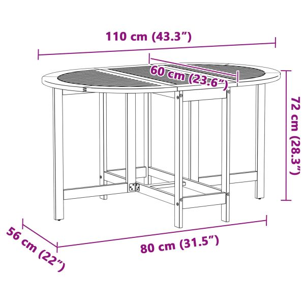 Градинска маса Кафяво 110 x 60 x 72 см