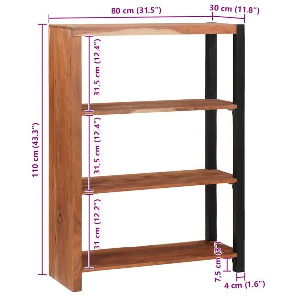 Рафт за книги Кафяво 80 x 30 x 110 см