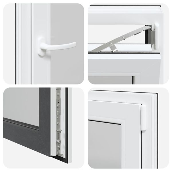 Прозорец за мазе "RISOR" 50x75 см Отварящо-отваряем DIN десен антрацит