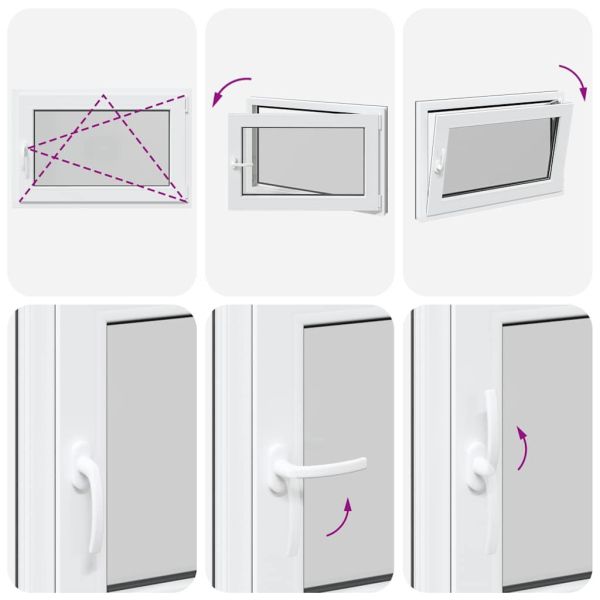 Прозорец за мазе "RISOR" 90x50 см Отварящо-отваряем DIN десен антрацит